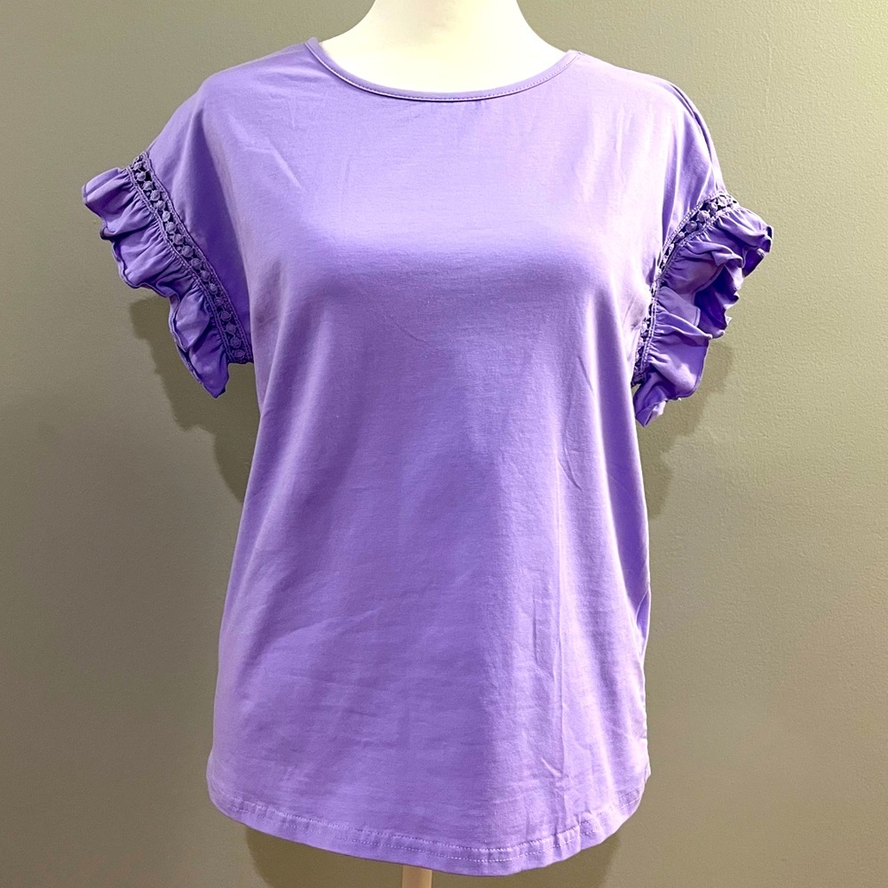 SHEIN | Ruffle Sleeve Top - Picture 3 of 7